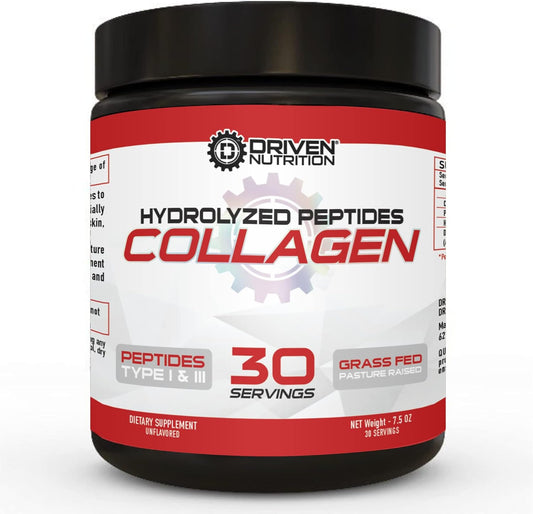 Grass-Fed Collagen Peptides Powder with Digestive Enzymes for Healthy Skin, Hair, Nails, and Joints