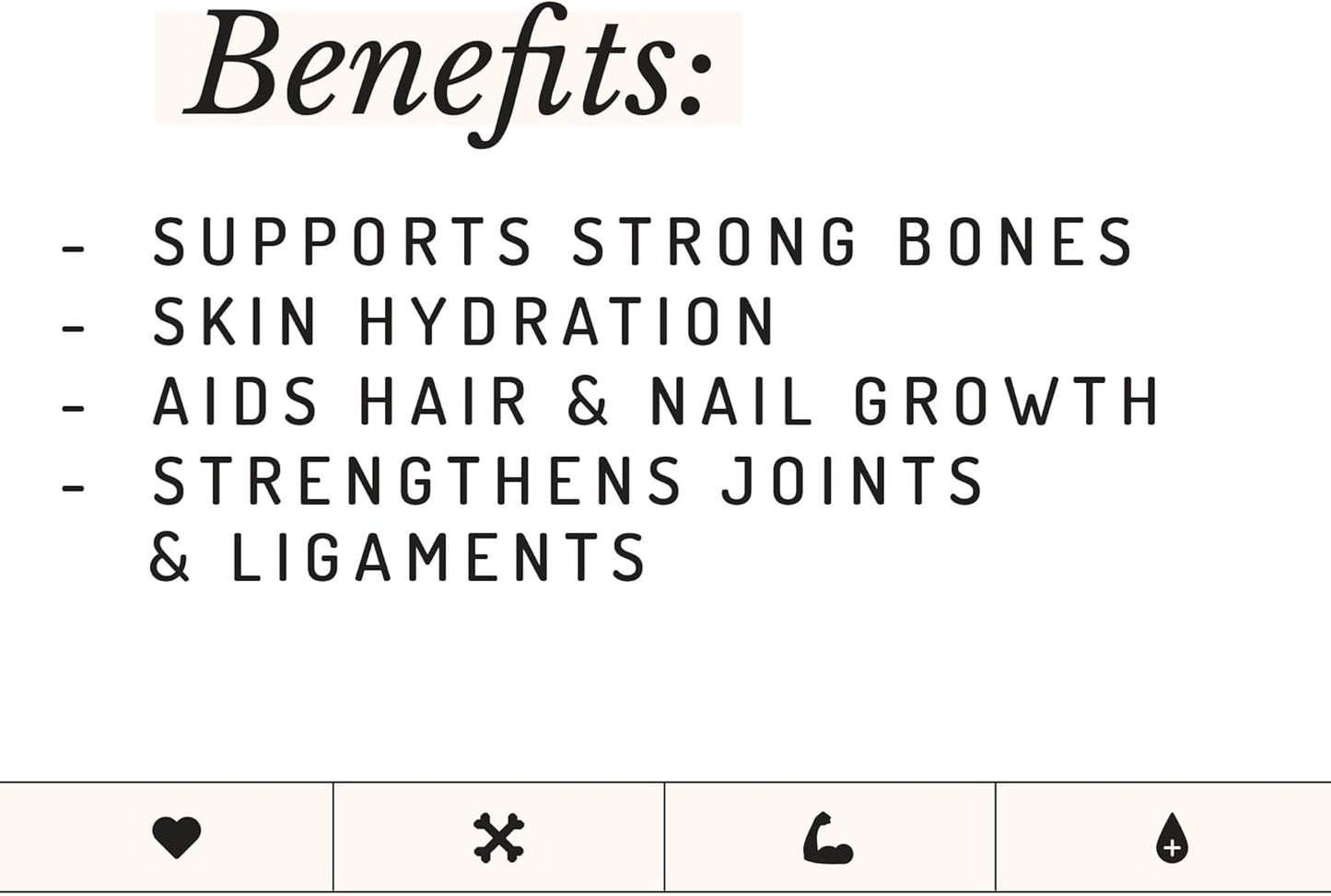 Grass Fed Collagen Powder for Hair, Skin, Nails, Joints, Bones & Ligaments - All Natural & Sugar Free