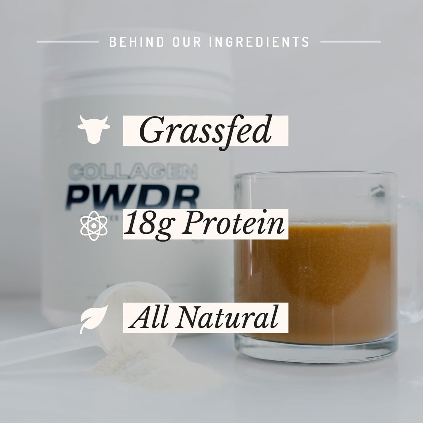 Grass Fed Collagen Powder for Hair, Skin, Nails, Joints, Bones & Ligaments - All Natural & Sugar Free