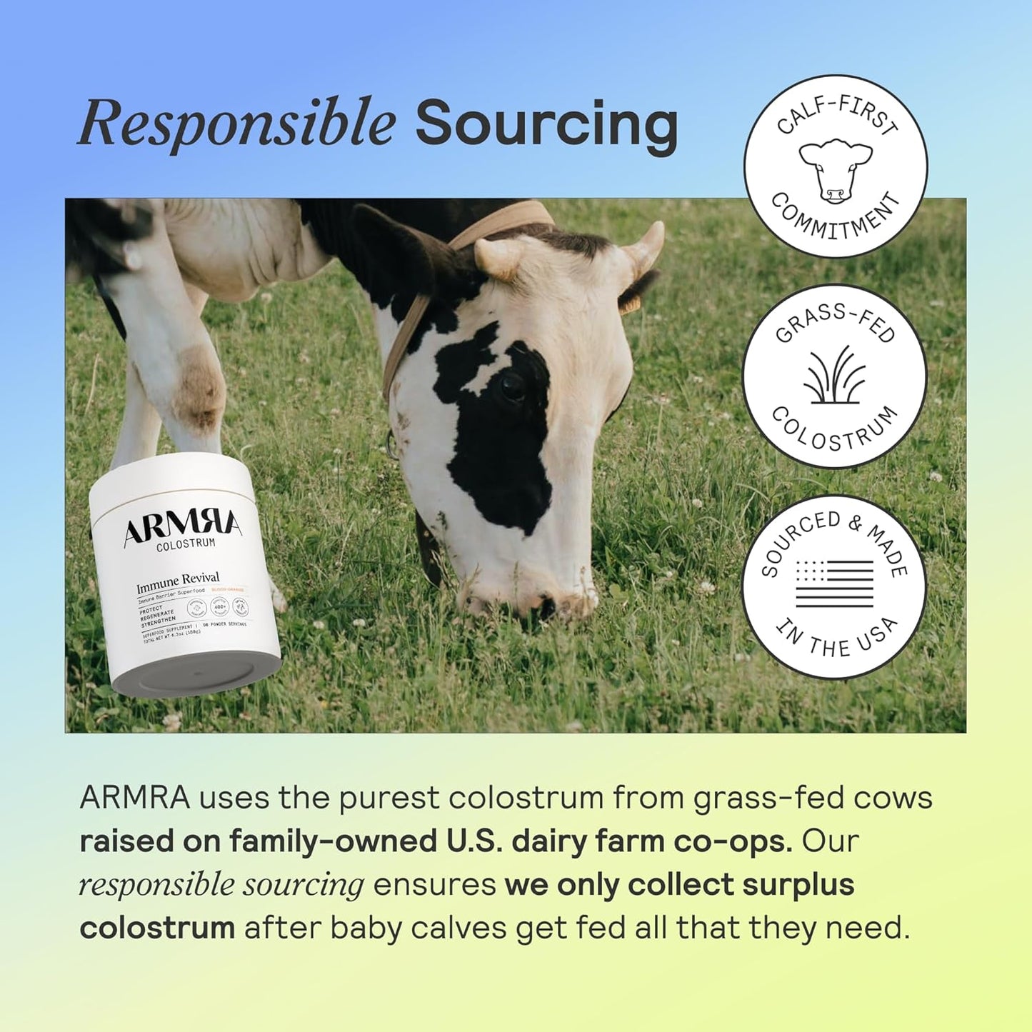 Grass Fed Colostrum Powder for Gut Health, Immunity, Skin & Hair - 400+ Bioactive Nutrients, Keto, Gluten & Fat Free - Unflavored Bundle, 150 Servings