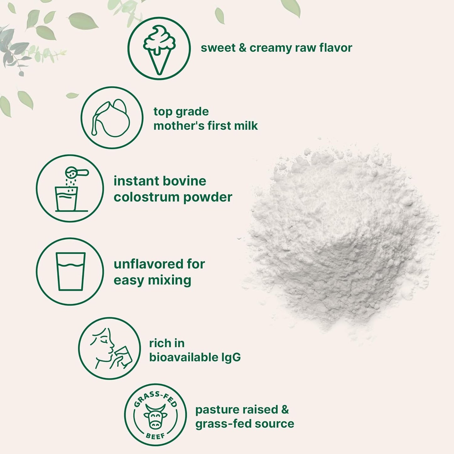 Grass-Fed Multi Collagen Protein Powder & Colostrum Bundle - 2lbs Each | Premium Bovine Peptides & Instant Mother’s Milk - 2 Pack