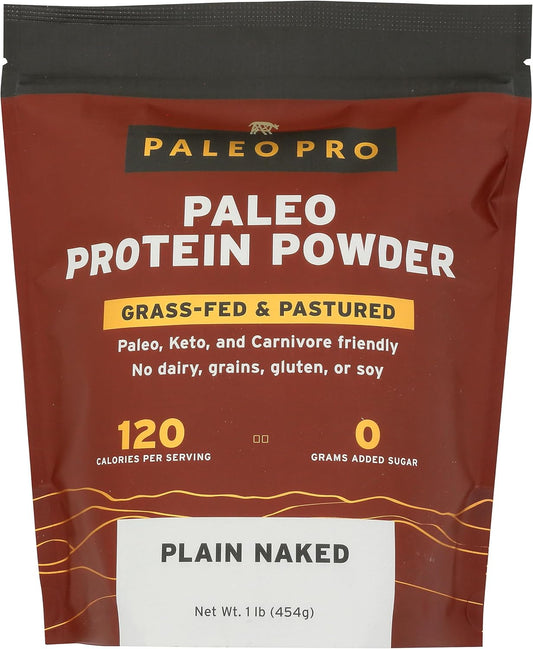 Grass-Fed PaleoPro Protein Powder - Gluten & Dairy Free | No Sugar, Soy, Grains | Paleo & Keto Friendly - 15 Servings (16 oz, Plain)