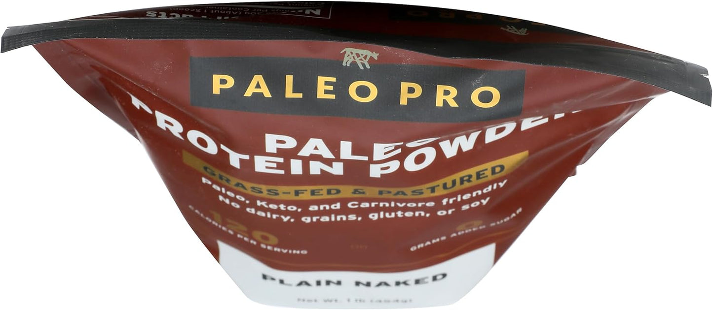Grass-Fed PaleoPro Protein Powder - Gluten & Dairy Free | No Sugar, Soy, Grains | Paleo & Keto Friendly - 15 Servings (16 oz, Plain)
