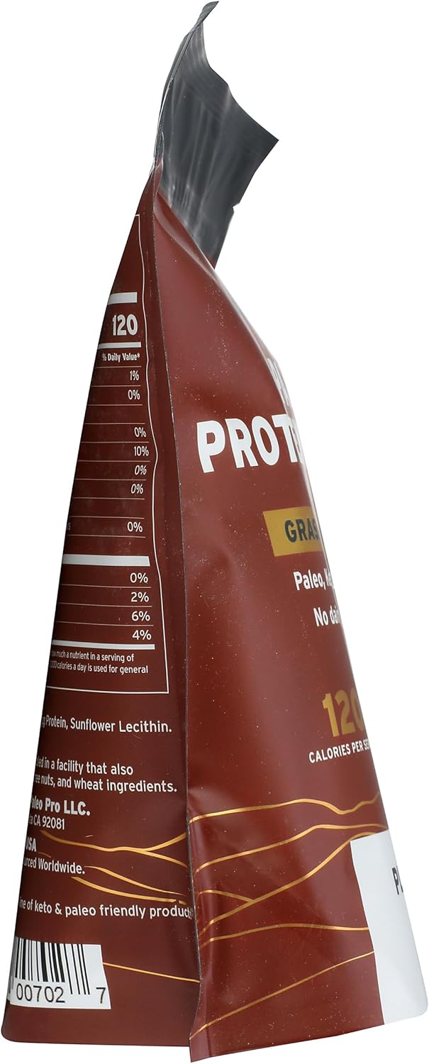 Grass-Fed PaleoPro Protein Powder - Gluten & Dairy Free | No Sugar, Soy, Grains | Paleo & Keto Friendly - 15 Servings (16 oz, Plain)