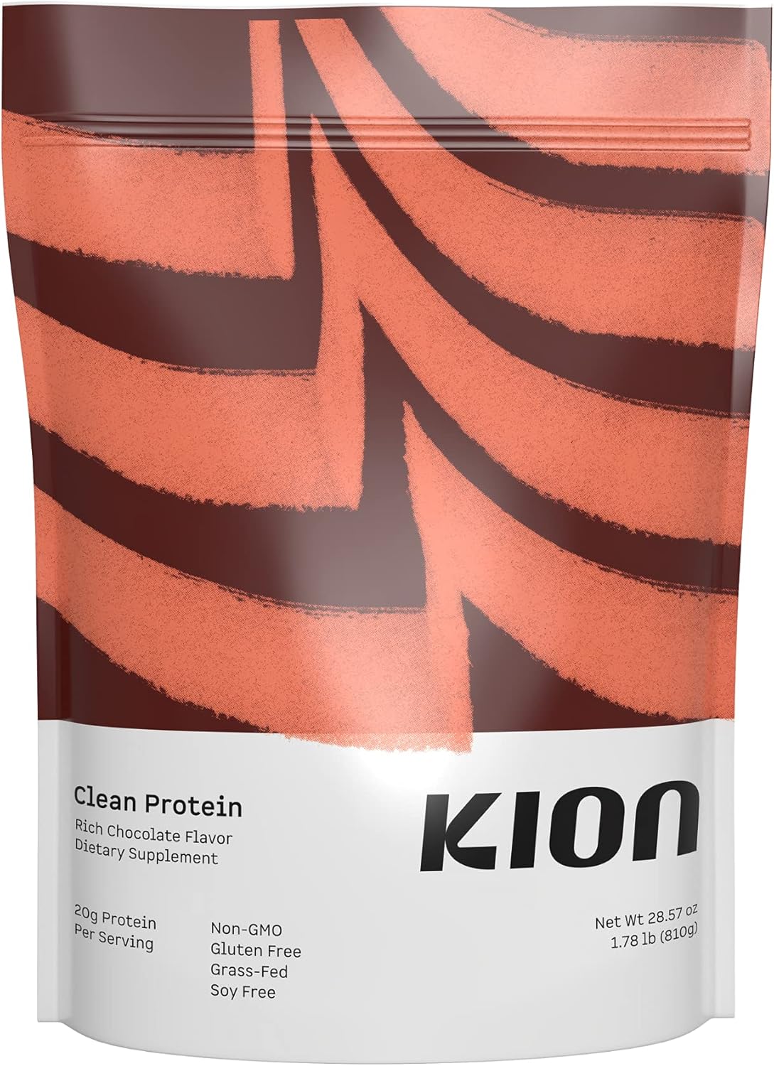 Grass-Fed & Pasture-Raised Whey Isolate Protein Powder - Rich Chocolate Flavor - 30 Servings by Kion Clean Protein - BoostGo Australia