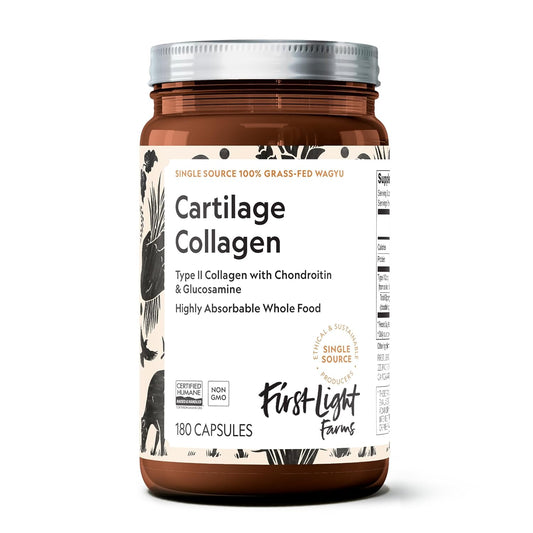 Grass-Fed Wagyu Cartilage Collagen Capsules | Freeze-Dried Type II Collagen for Joint Health | Supports Recovery & Skin Health | 120 Capsules
