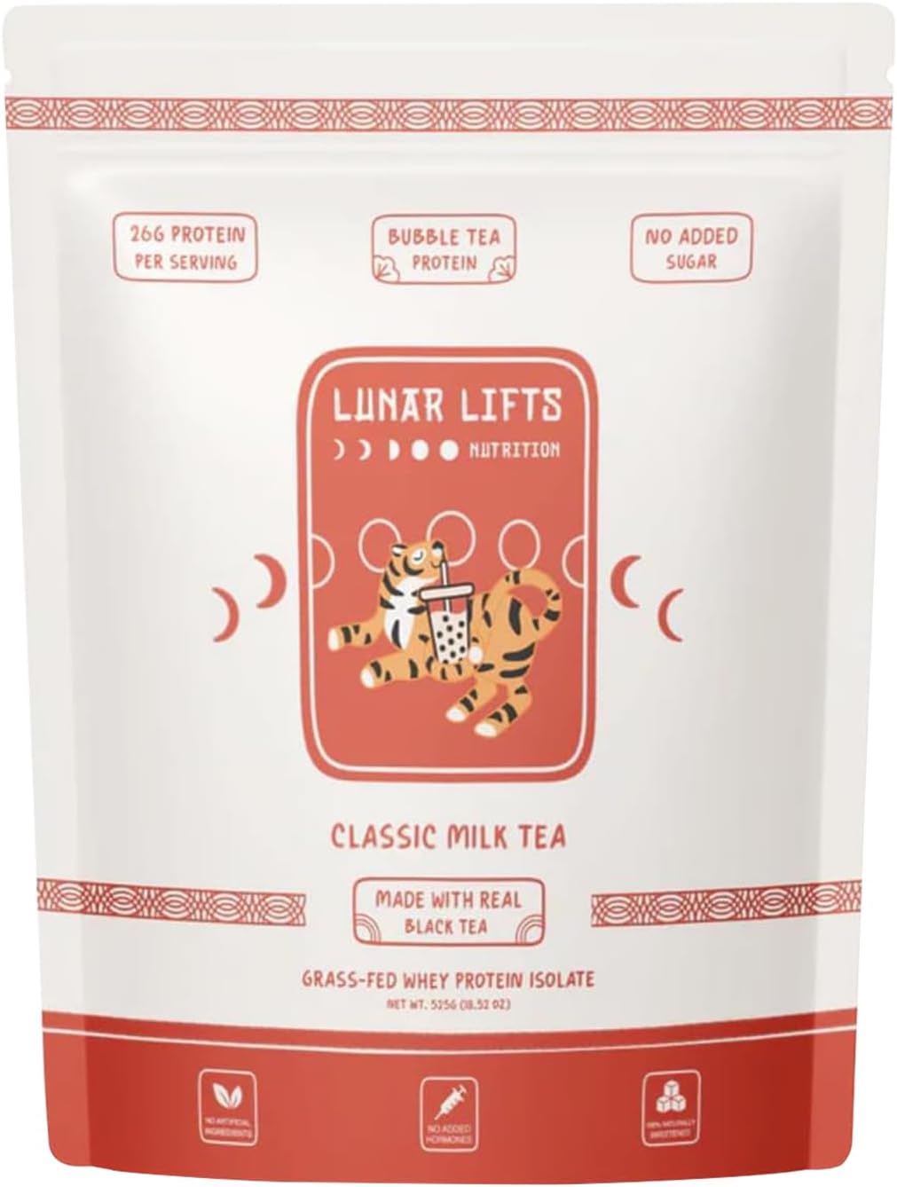 Grass-Fed Whey Protein Isolate Powder for Bubble Tea | Classic Milk Tea Boba Flavor | 26g Protein | No Sugar or Artificial Ingredients