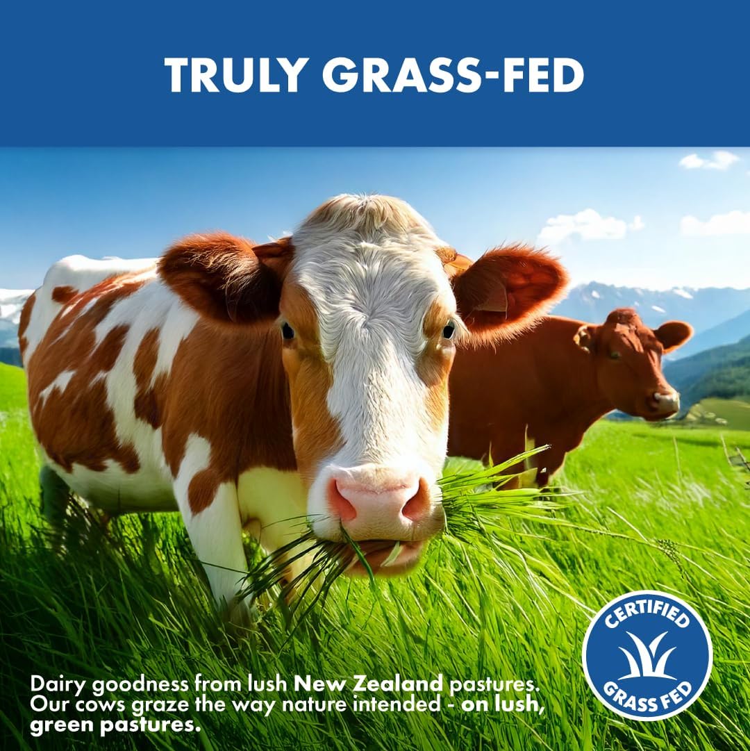 Grass Fed Whey Protein Powder Concentrate - Unflavored & Unsweetened - Pure Protein Supplement for Smoothies, Shakes, Cooking & Baking - Non GMO, Hormone Free - 2.5 lb