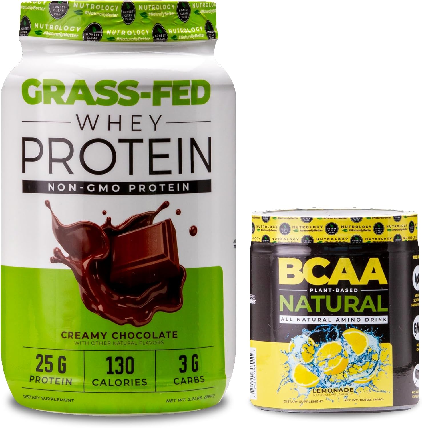 Grass Fed Whey Protein Powder for Lean Muscle Recovery & Performance, Chocolate & Lemonade Flavors, BCAA Enhanced (28 & 30 Servings)