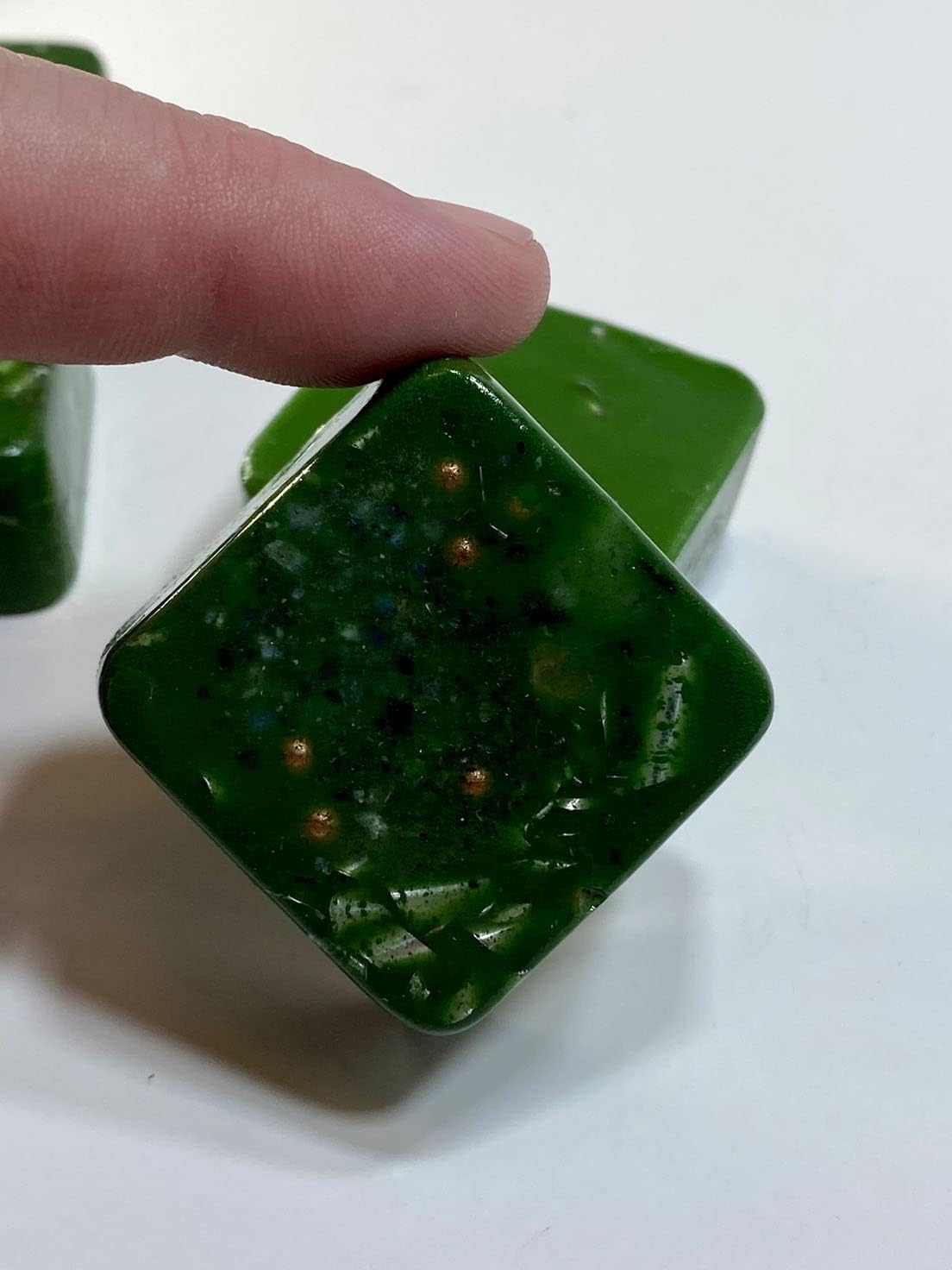 Green Chromium Oxide Mini Cube Tower Busters Crystal Orgone - Green Chromium Oxide Variant