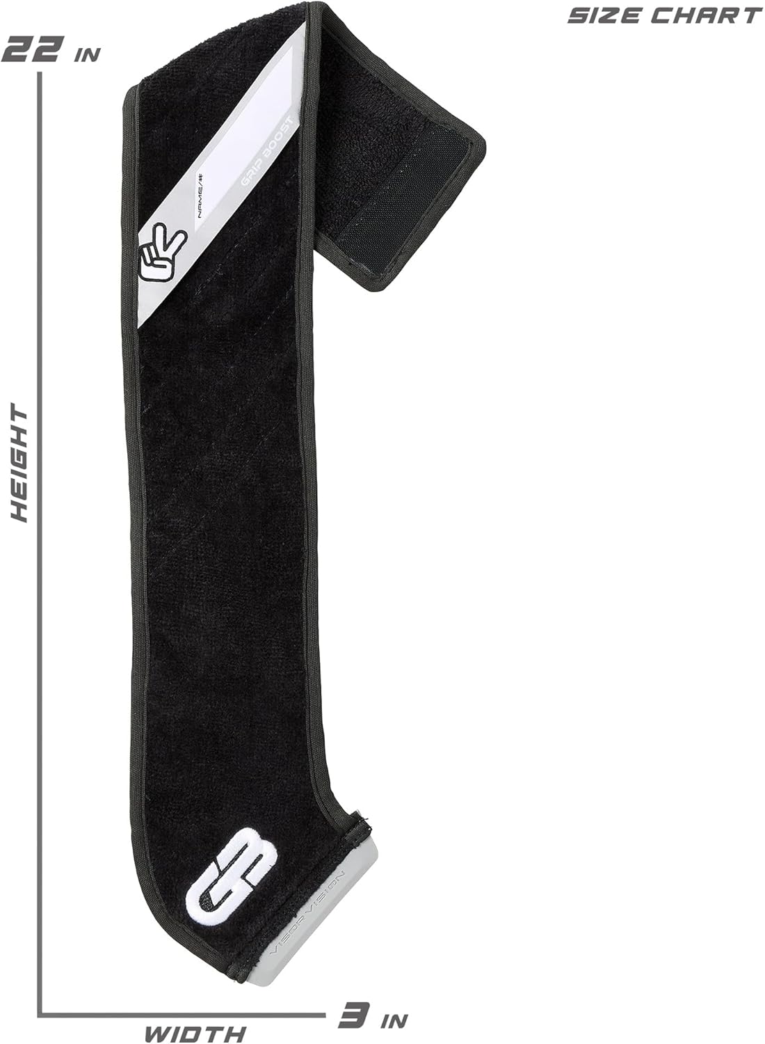 Grip Boost Streamer Football Towel 3.0 in Black - Sports Towel with Glove Cleaner for Drying Hands and Football Accessories