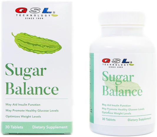 GSL Technology Sugar Balance Supplement with 1000mg Bitter Melon Extract - Made in USA (30 Count)