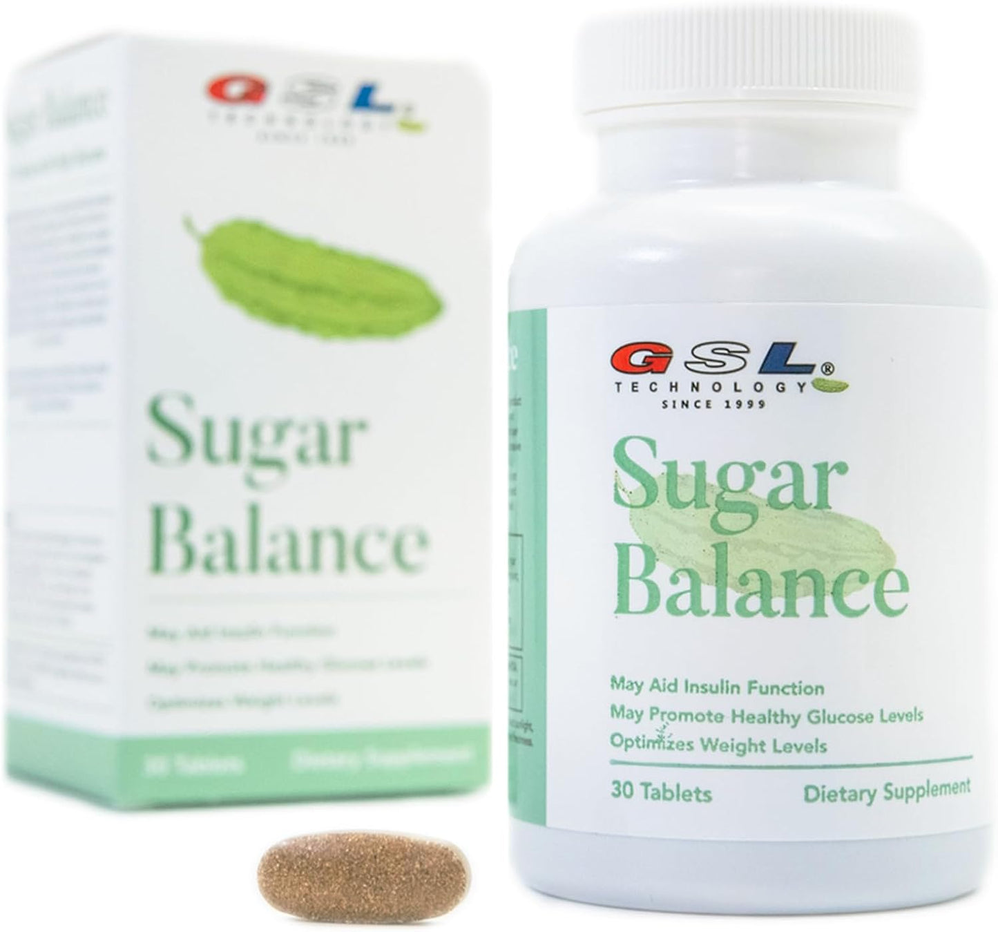 GSL Technology Sugar Balance Supplement with 1000mg Bitter Melon Extract - Made in USA (30 Count)