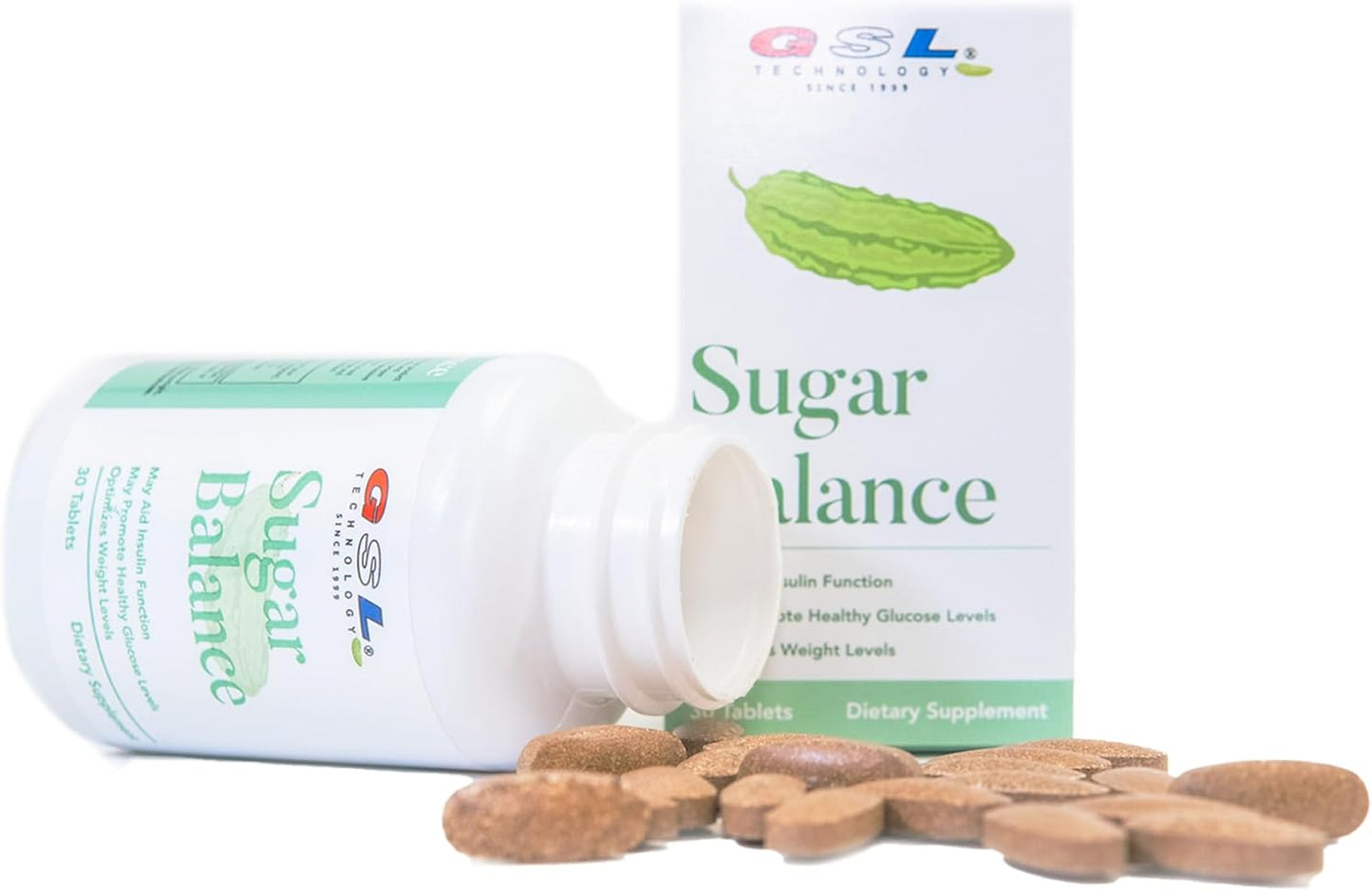 GSL Technology Sugar Balance Supplement with 1000mg Bitter Melon Extract - Made in USA (30 Count)