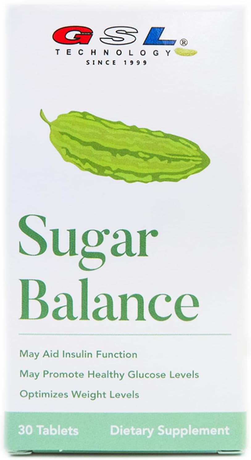 GSL Technology Sugar Balance Supplement with 1000mg Bitter Melon Extract - Made in USA (30 Count)