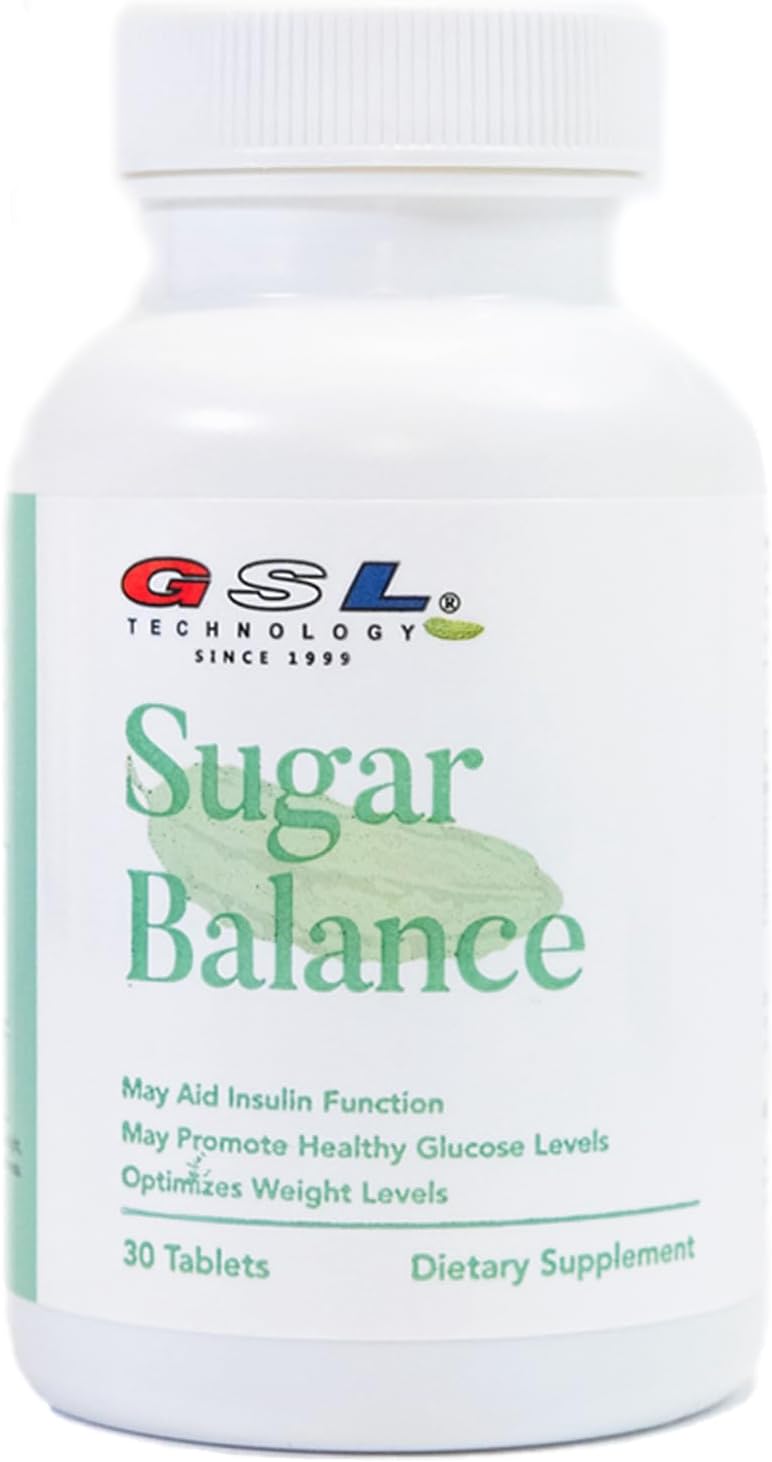 GSL Technology Sugar Balance Supplement with 1000mg Bitter Melon Extract - Made in USA (30 Count)
