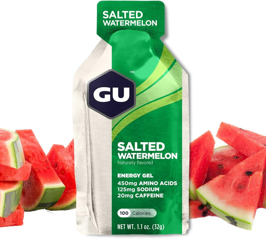 GU Energy Original Salted Watermelon Sports Nutrition Energy Gel - 8 Count Pack