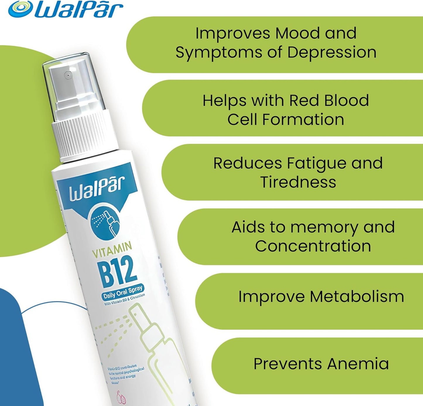Guava Flavored Vegan-Friendly B12 Vitamin Spray - 60 Doses of Methylcobalamin B12 - Oral Liquid Spray for Health Support