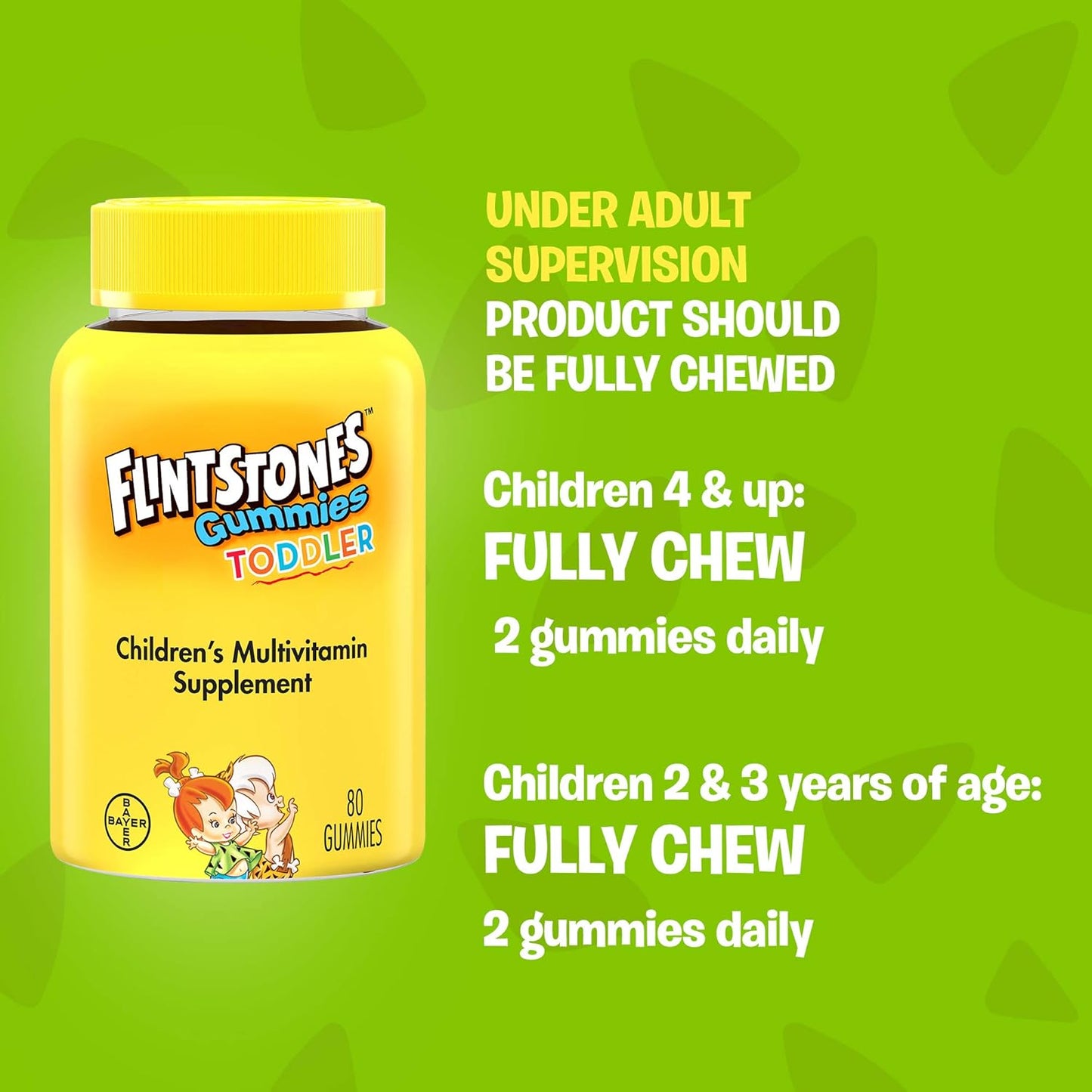 Gummy Multivitamin for Toddlers with Vitamins A, C, D, B12, Zinc - 80ct