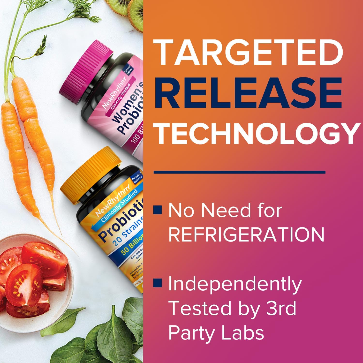 Gut Balance Bundle: Probiotics 50 Billion CFU & Women’s Probiotics (100B CFU), Daily Support for Gut Health and Feminine Care - 120 Capsules (2 Pack)