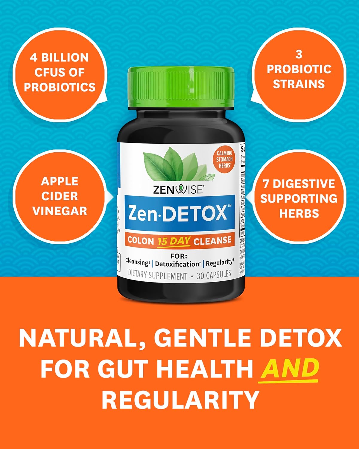 Gut Cleanse Detox Pills with Probiotics for Digestive Health - 30 CT - BoostGo Australia