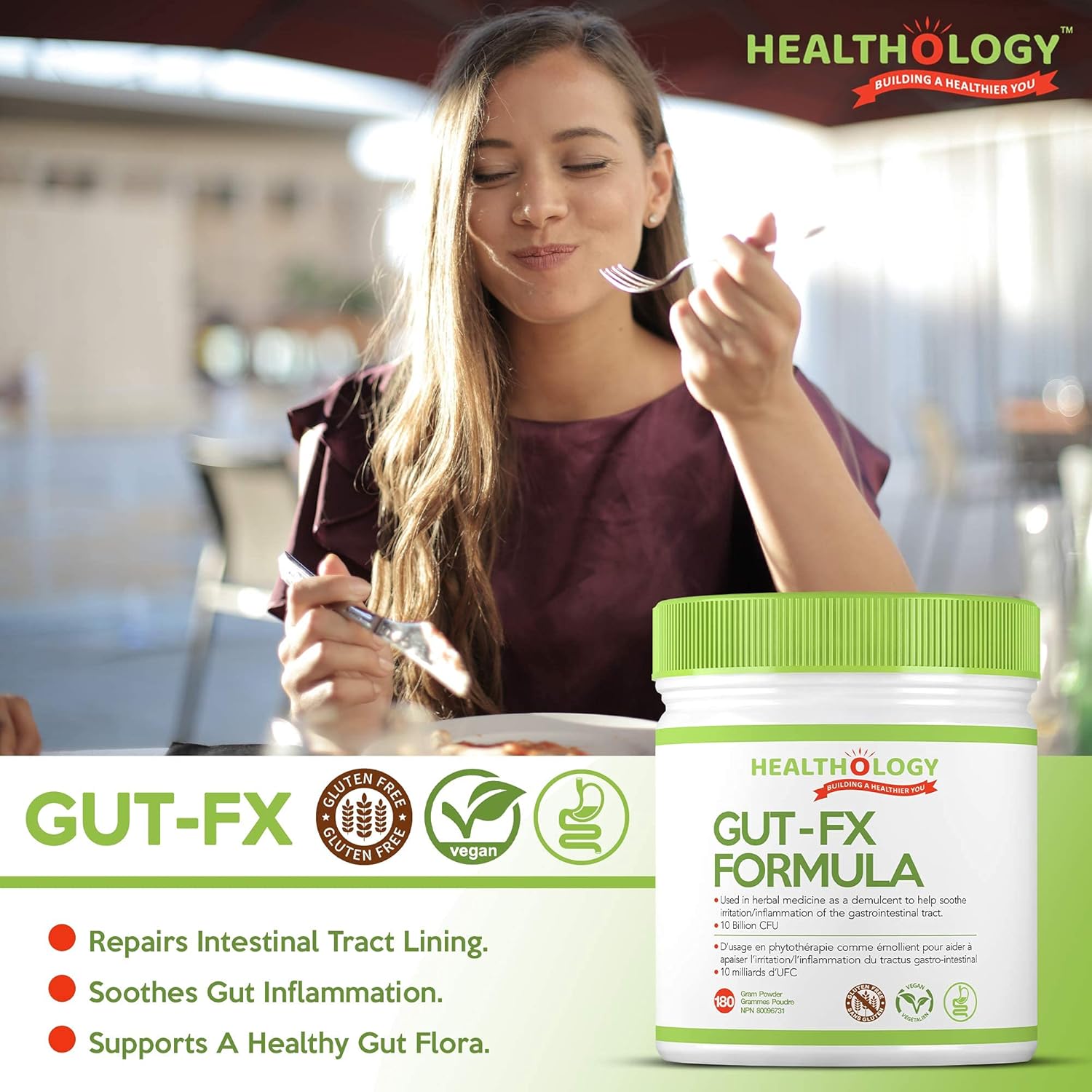 GUT-FX Gut Supplement for Leaky Gut Repair, Inflammation Reduction, Bloating Relief | Probiotics, L-Glutamine, Marshmallow Root