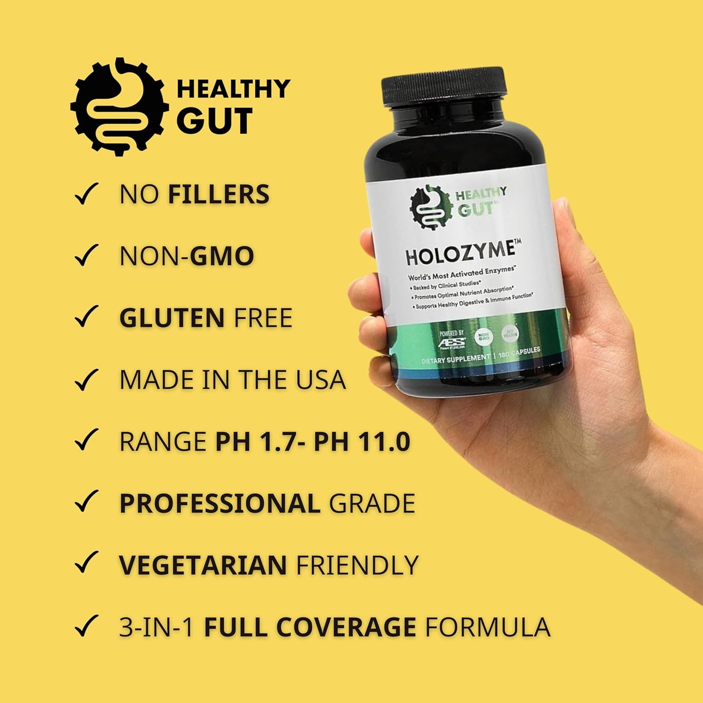 Gut Health Constipation Relief Bundle | Magnesium HP, Holozyme, and HCL Guard