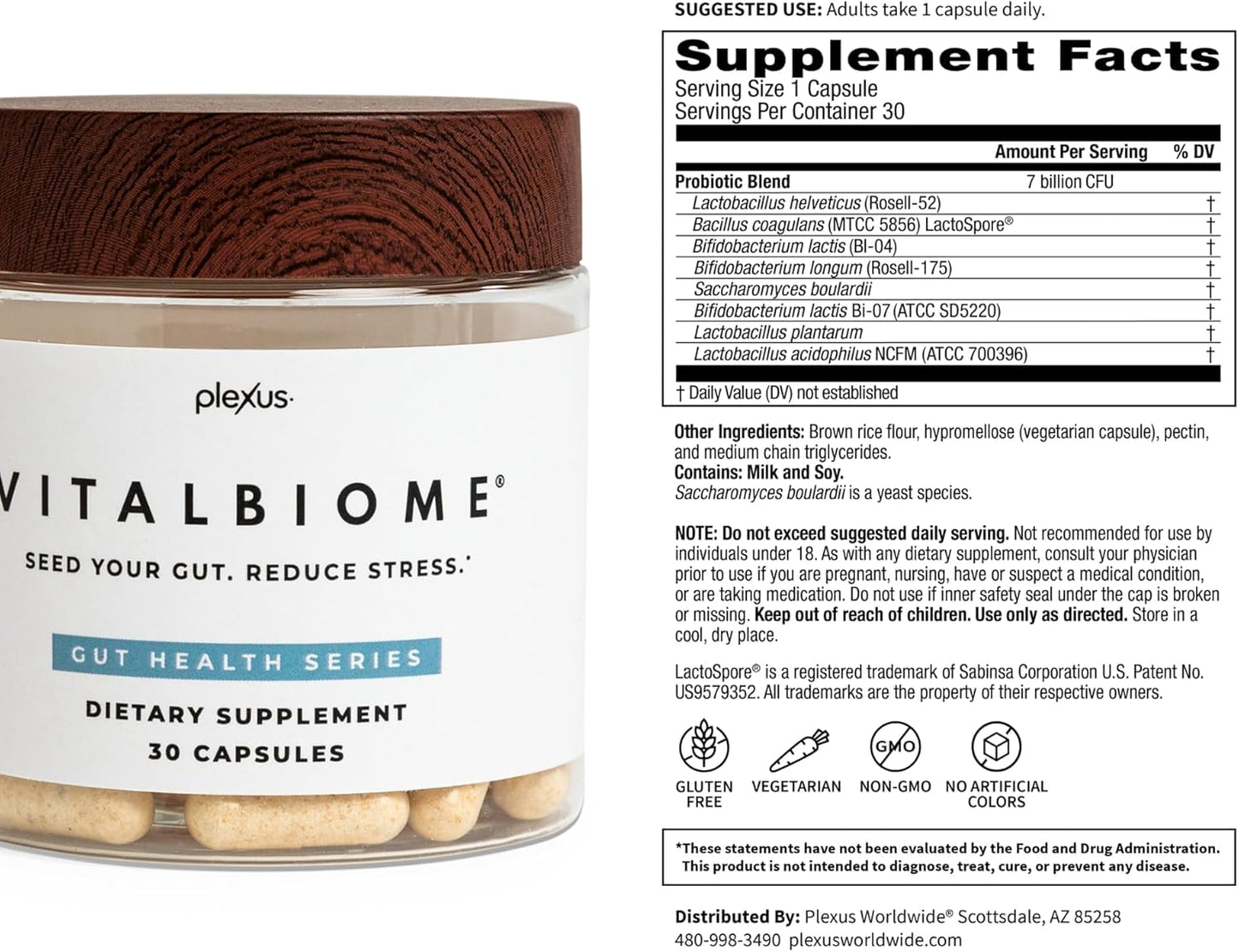 Gut Health Support Supplement: Plexus® VitalBiome® - Probiotic Blend for Balanced Digestion & Immune System Boost