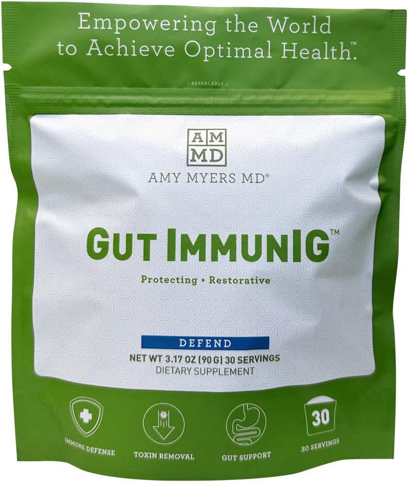 Gut ImmunIG Powder - Digestive Health Supplement for Immune Support - Amy Myers MD Gut Health Supplement - 90g (30 Servings)