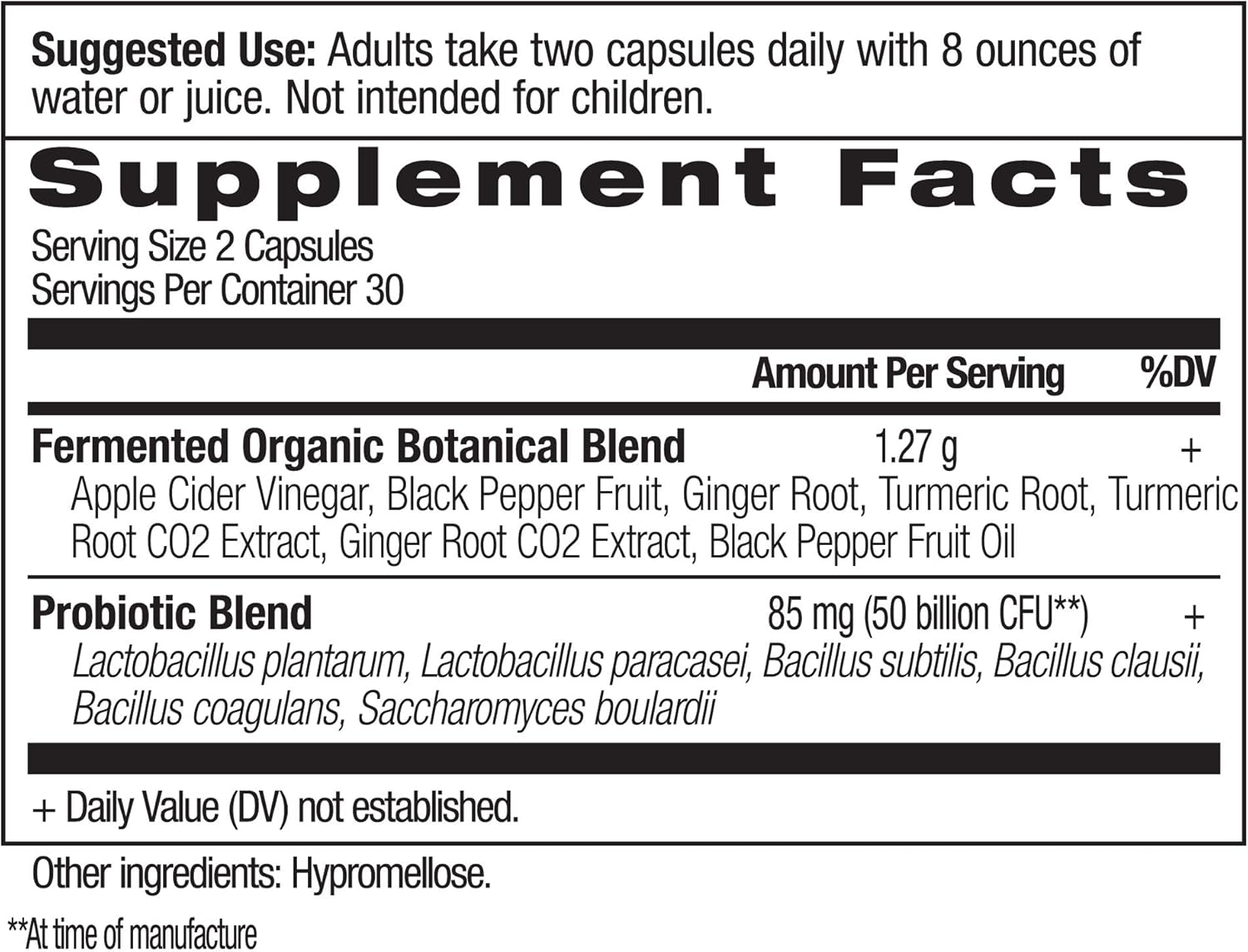 Gut Restore Probiotics with Ginger and Fenugreek, 60ct - Supports Digestion, Reduces Gas & Bloating, Superfoods Blend, 50B CFUs/serving