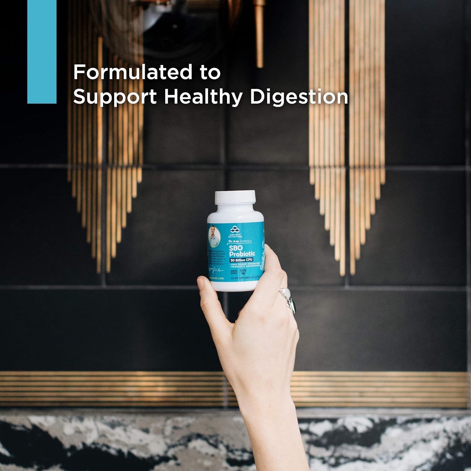 Gut Restore Probiotics with Ginger and Fenugreek, 60ct - Supports Digestion, Reduces Gas & Bloating, Superfoods Blend, 50B CFUs/serving