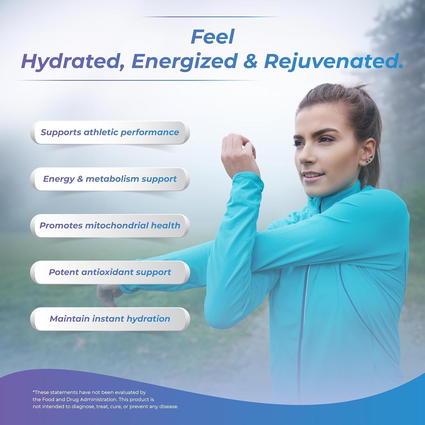 H2 Molecular Hydrogen Water Tablets for Healthy Hydration, Energy, and Metabolism Support - 8 PPM (60 Tablets, Unflavored)