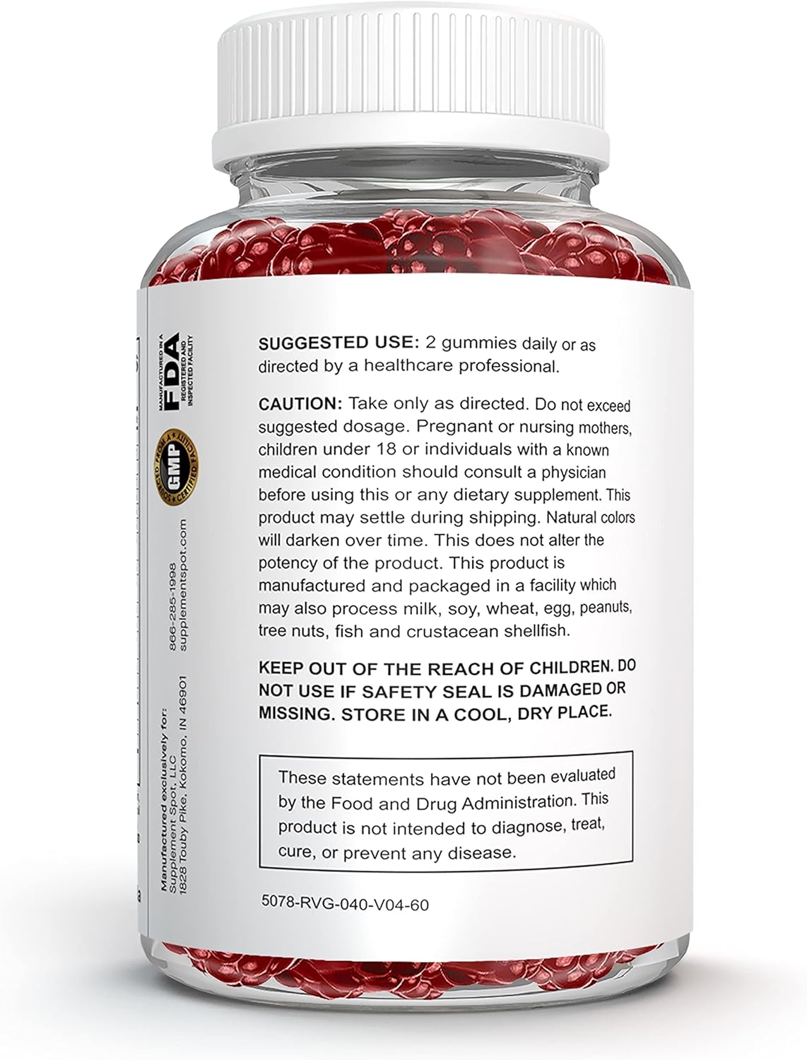 Hair Skin and Nails Vitamins Gummies - 6000 mcg Biotin with Collagen, Passion Fruit Flavor - Gluten Free Supplements (60 Count)