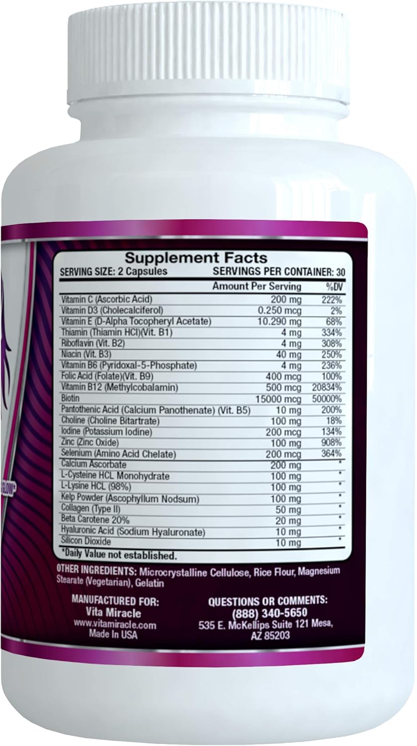 Hair, Skin, and Nails Vitamins with Biotin for Hair Growth - Doctor Formulated with 23 Vitamins for Healthier Hair, Skin, and Nails (3 Pack)