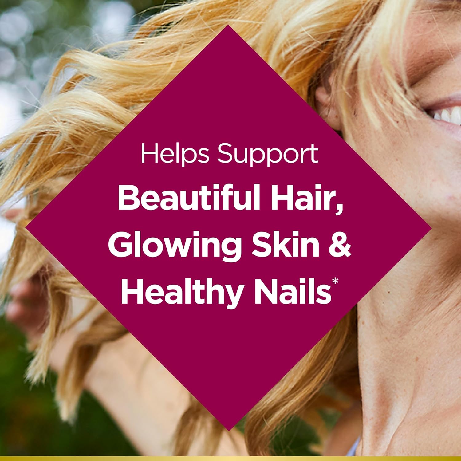 Hair, Skin & Nails Formula with 3,000 mcg Biotin - 60 Coated Caplets by Nature's Bounty Optimal Solutions