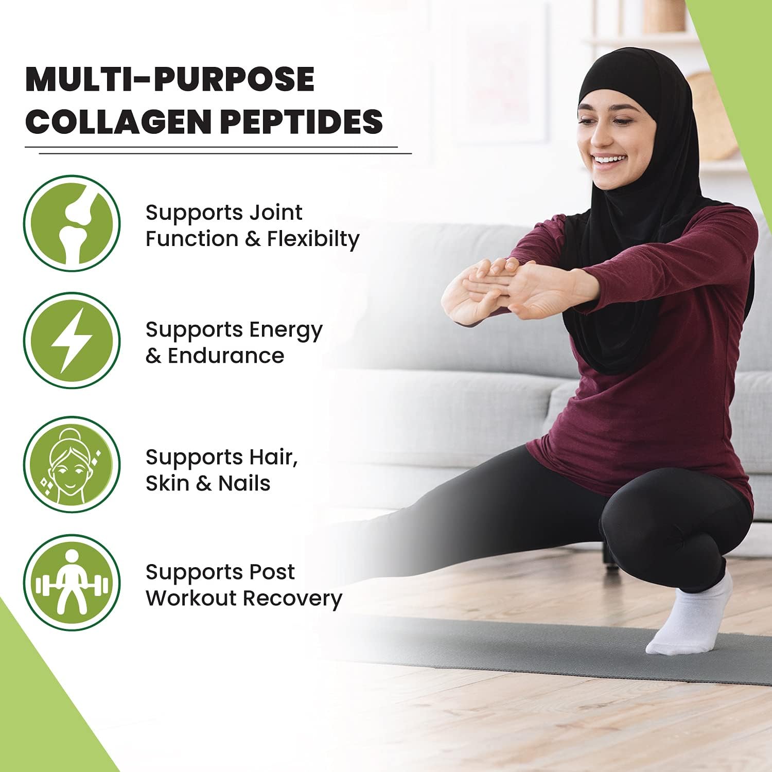 Halal Collagen Peptides Powder for Joints, Bones, Muscles, Hair, Skin & Nails - Keto Friendly - Grass-Fed - 10 oz - USA Made