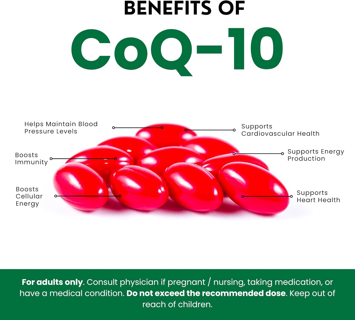 Halal CoQ10 Softgels for Heart Health Support and Energy Production - 60 Mini Softgels, Made in USA
