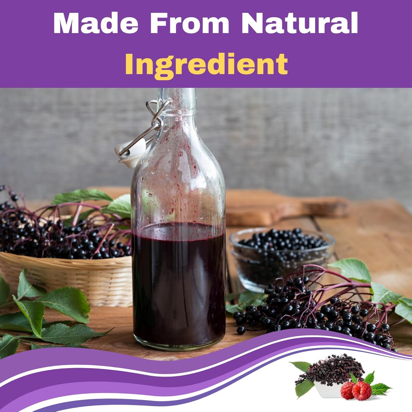 Halal Elderberry Gummies for Adults - Immune Support with Halal Zinc and Vitamin C - 60 Mixed Berry Gummies by Greenfield Nutritions