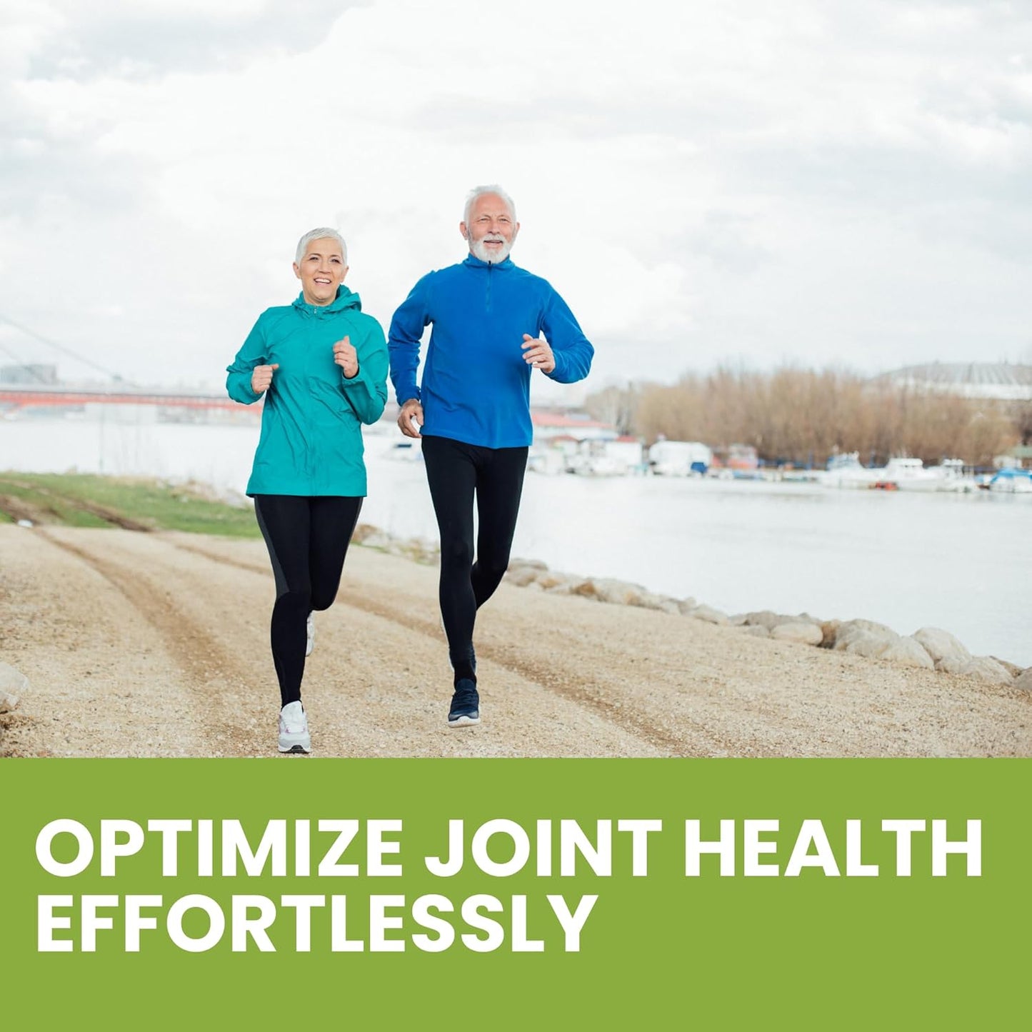 Halal Joint Support Vitamins with Turmeric & Glucosamine for Mobility & Flexibility - 1 Month Supply, Gluten-Free, Gelatin-Free, Made in USA
