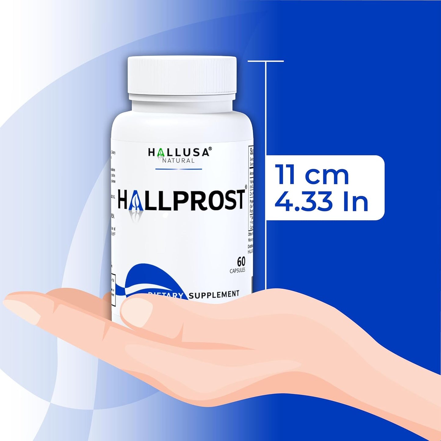 Hallusa Natural Prostate Inflammation Supplement - Prostatitis Relief - Prostate Pills - HALLPROST 60 Capsules