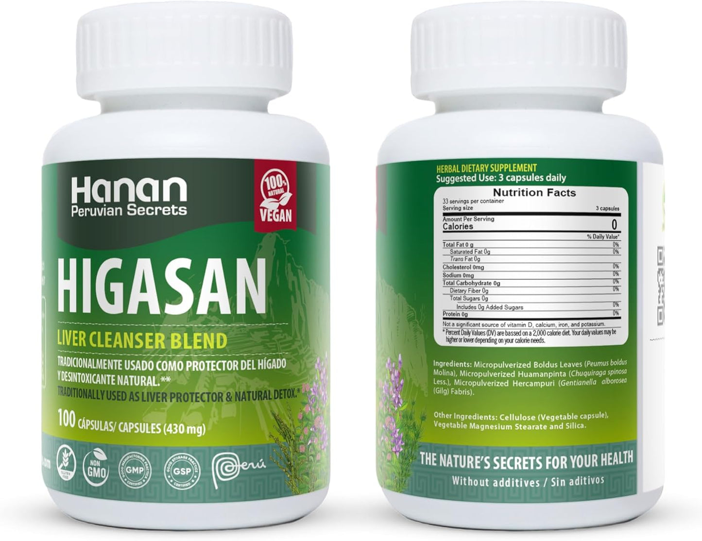 Hanan Higasan Liver Cleanser Blend - Natural Support for Healthy Liver & Cholesterol - 100 Capsules - BoostGo Australia