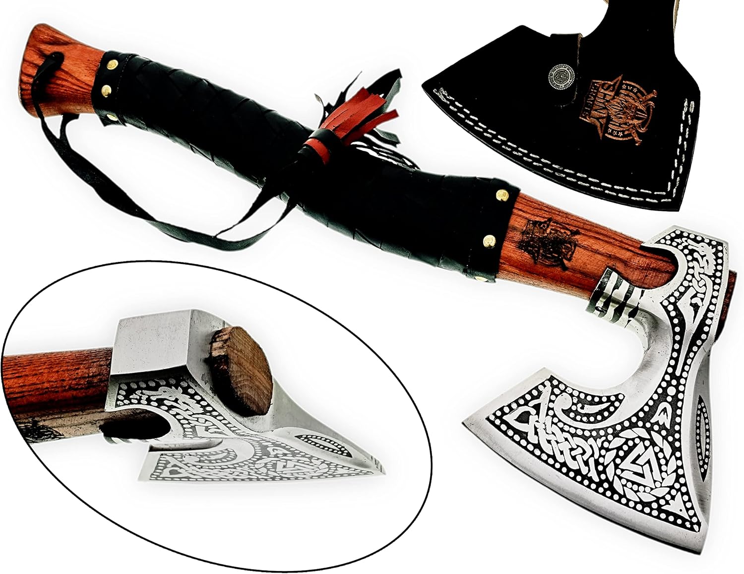 Handmade Viking Axe - Custom Bearded Axe for Men with Sheath - Unique Gift for Birthday or Special Occasion