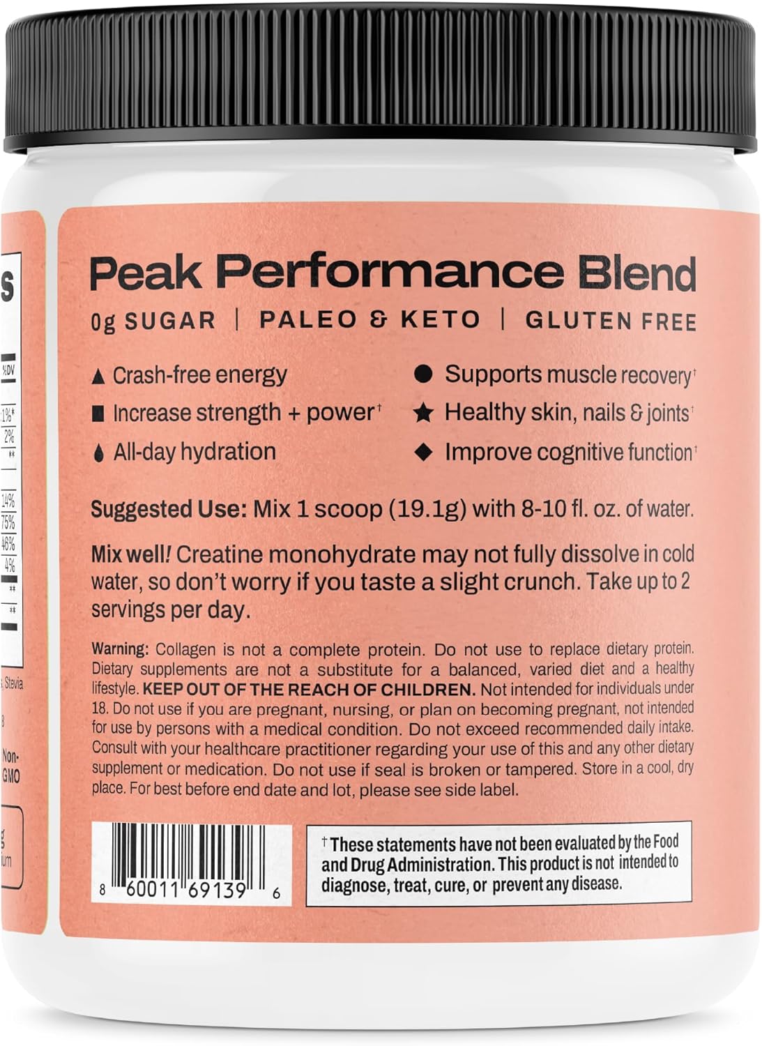Harlo Grapefruit Salt Electrolyte Drink Mix with Collagen & Creatine - Energy Boost Powder for Pre & Post Workout