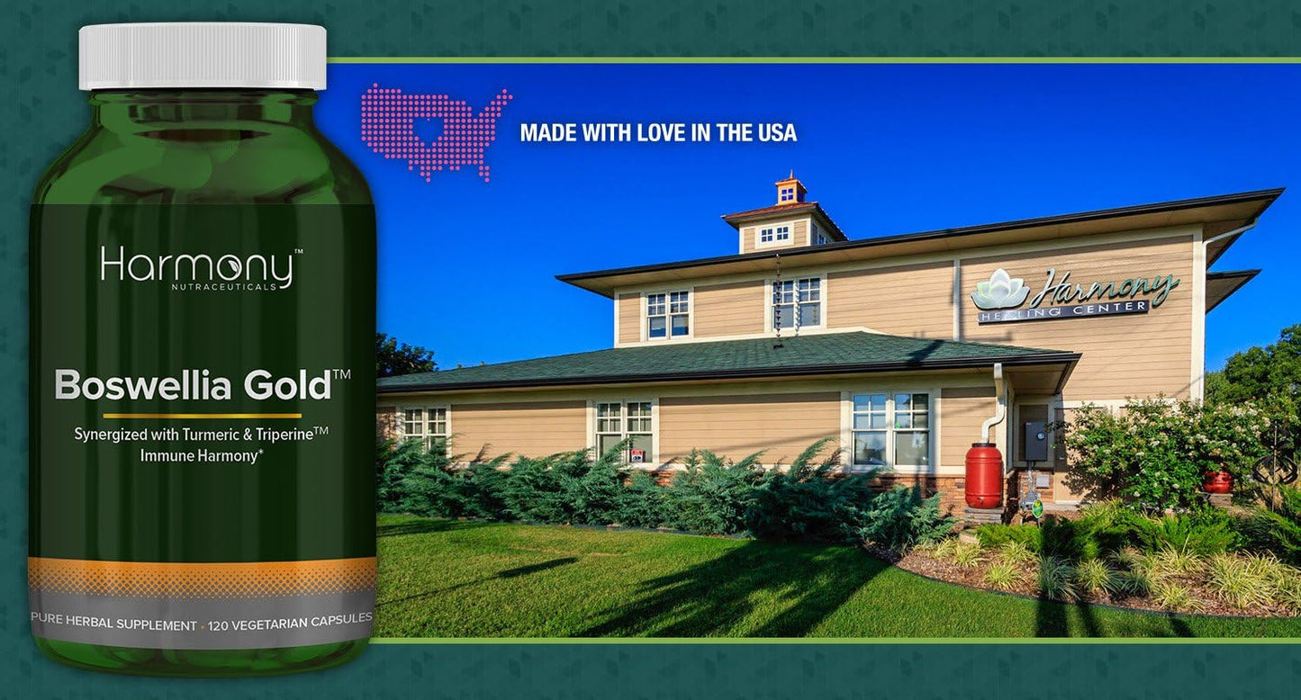 Harmony Nutraceuticals Boswin Gold Liposomal - Clinical Grade Synergized with Turmeric & Triperine for Maximum Bioactivity