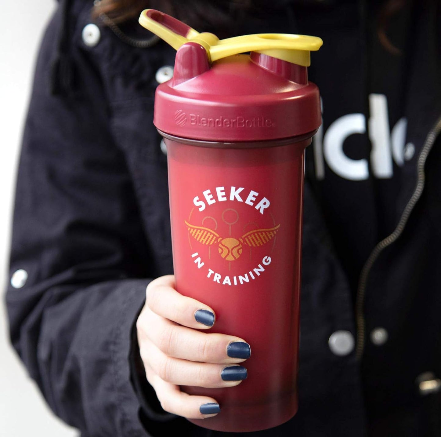 Harry Potter Seeker in Training BlenderBottle Shaker Bottle - 28 oz with BlenderBall Mixer Ball - Ideal for Protein Powder, Sport Drinks, Shakes, Smoothies
