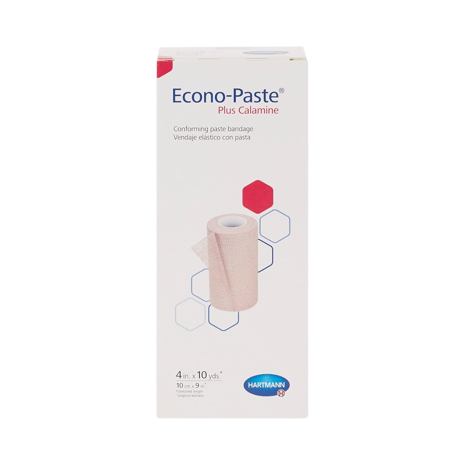 Hartmann 47410000 Econo-Paste Calamine Bandage, Latex-Free, 4" x 10 yd, Pack of 12