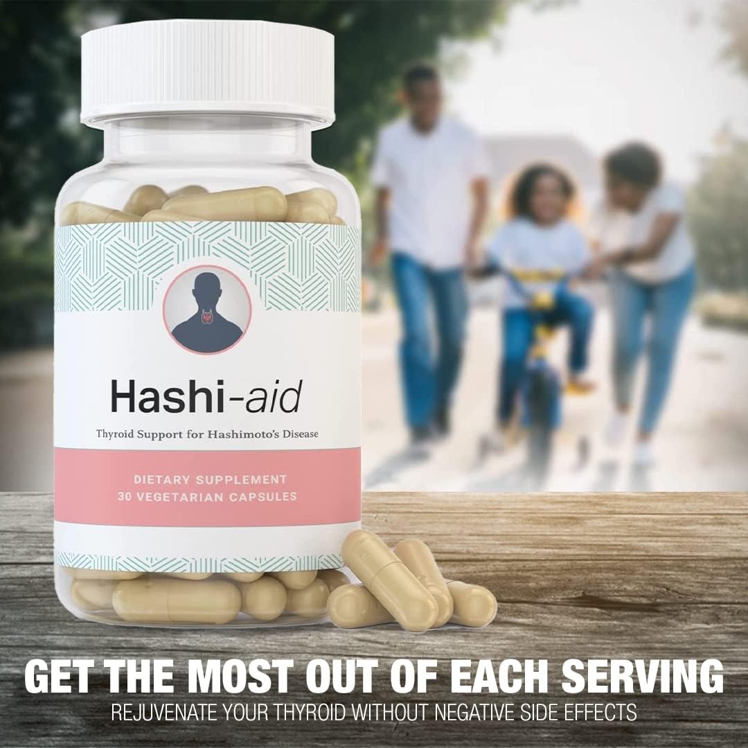 HashiAid Supplement for Hashimoto's Disease - Support for Hypothyroidism - Fight Fatigue and Balance Hormones - Turmeric, Iodine, Zinc, Selenium and More - IBDassist
