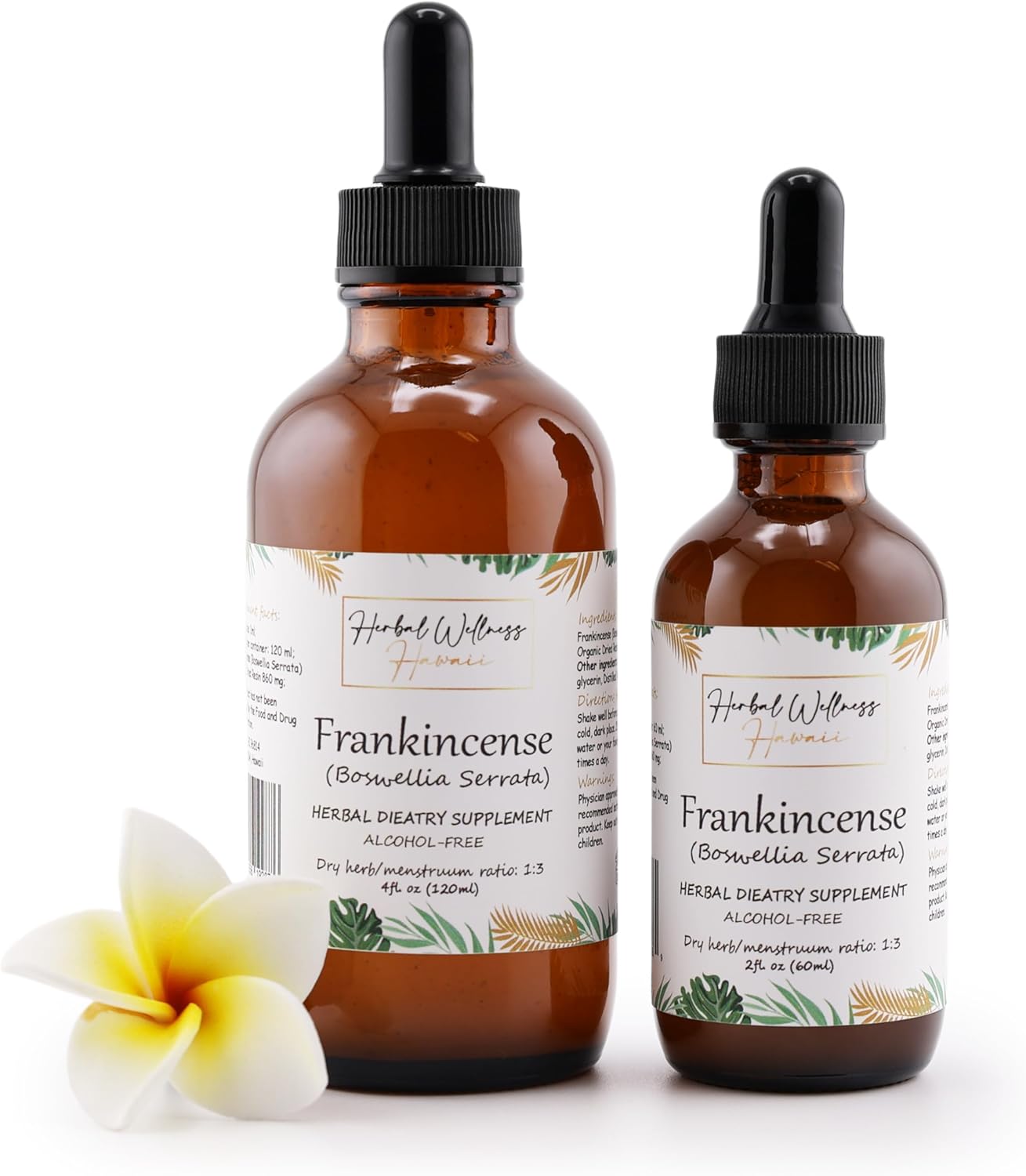 Hawaii Frankincense Liquid Extract - Alcohol-Free Boswellia Serrata Tincture, Herbal Wellness Supplement - 4 Fl.oz