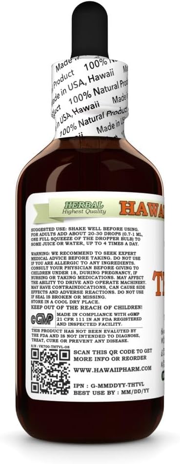 Hawaii Pharm Thyme Glycerite Extract - Antioxidant Support, Respiratory Comfort, Immunity Boost - 2 fl.oz