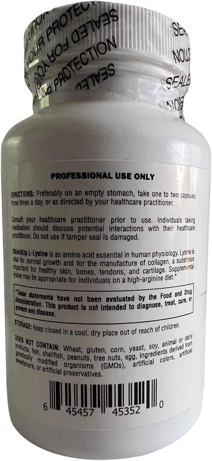 Hay's Naturals ShieldUp Lysine Capsules - Immune System & Cold Sore Support with Collagen Boost - Vegan Formula - 90 Count